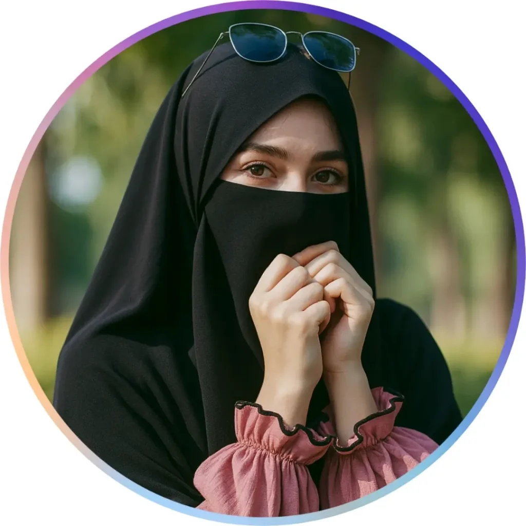 কালো বোরকা পরা প্রোফাইল পিক