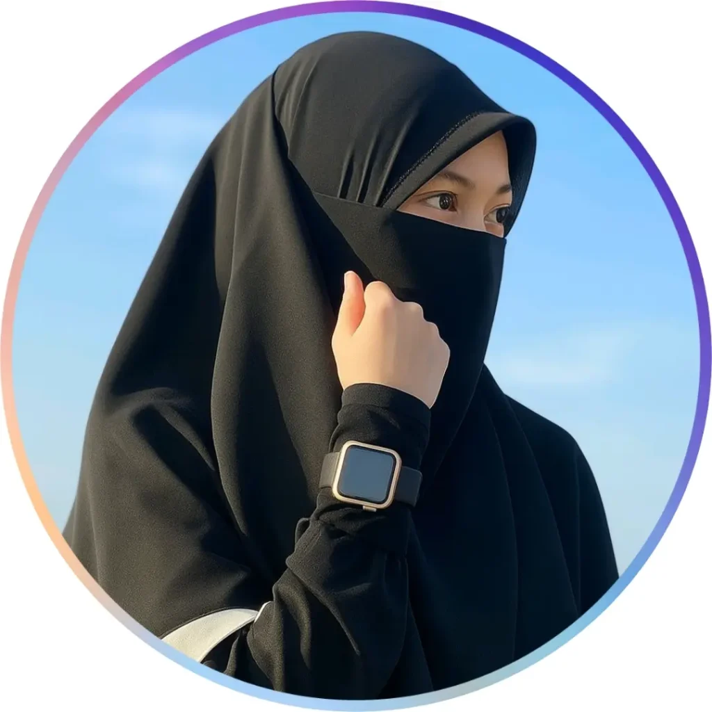 কালো বোরকা পরা প্রোফাইল পিক