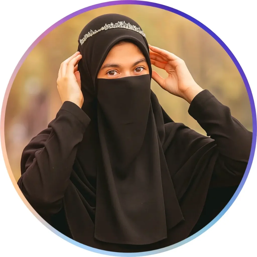 কালো বোরকা পরা প্রোফাইল পিক