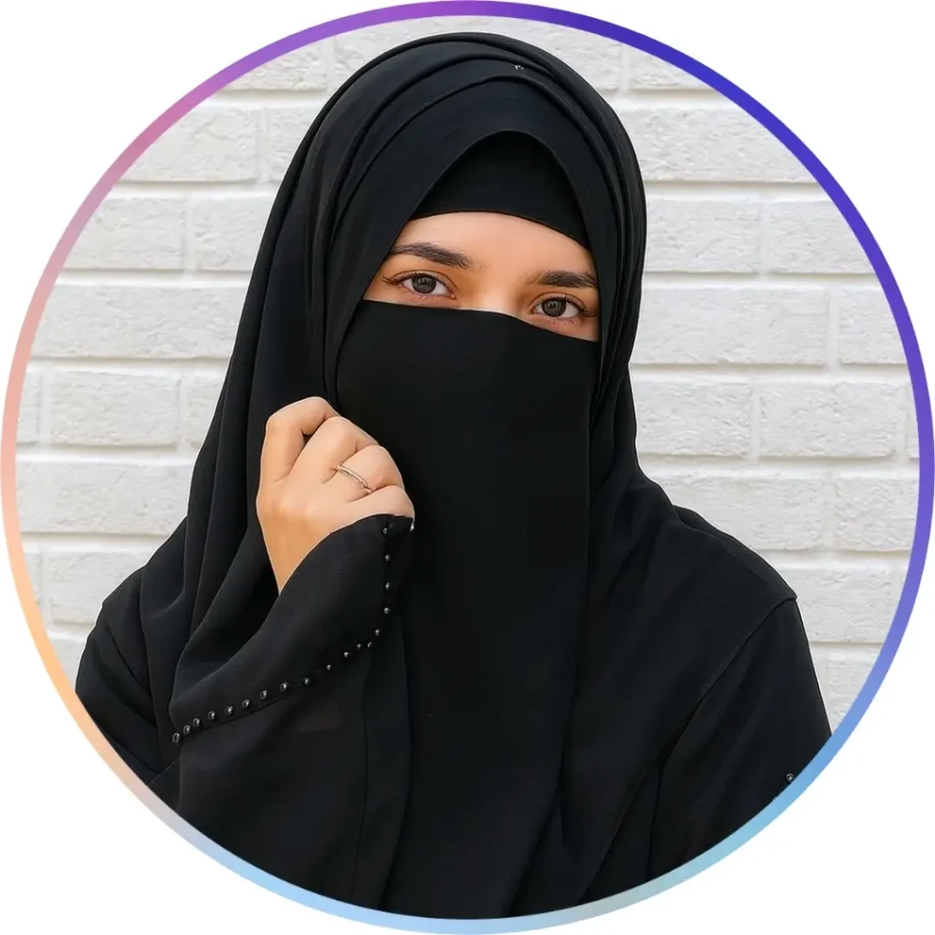 কালো বোরকা পরা প্রোফাইল পিক
