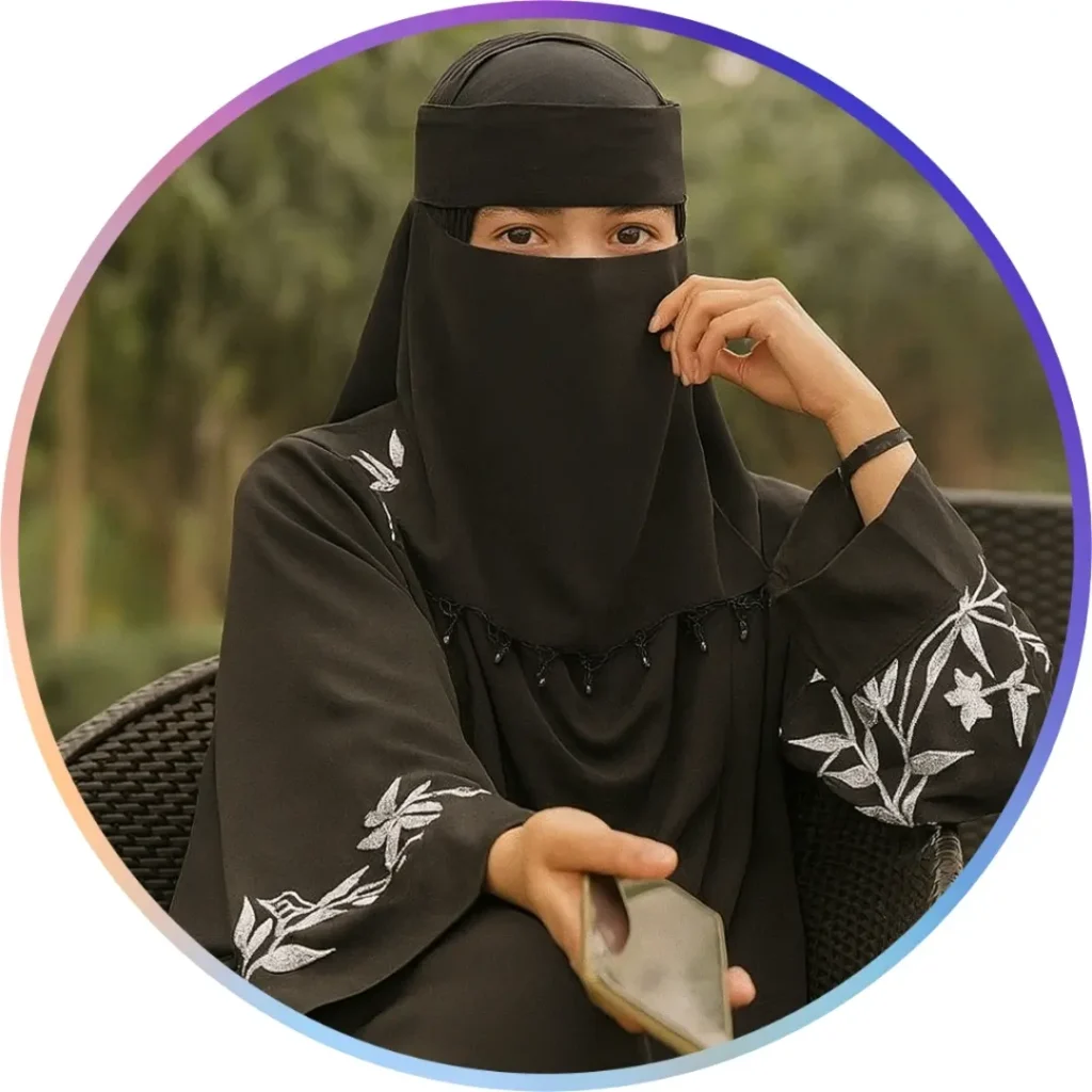 কালো বোরকা পরা প্রোফাইল পিক