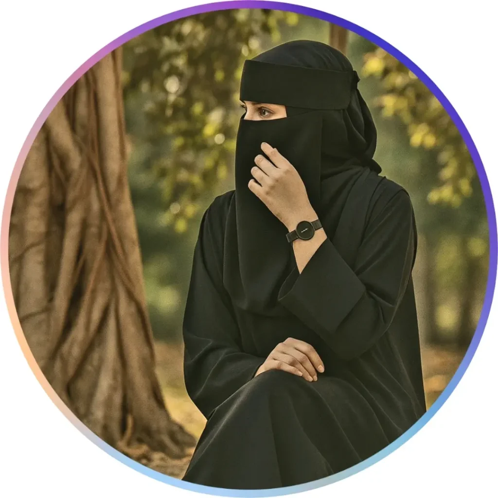 কালো বোরকা পরা প্রোফাইল পিক