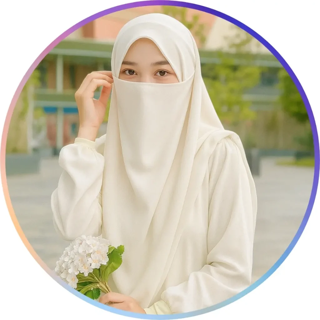 সাদা বোরকা পরা প্রোফাইল পিক