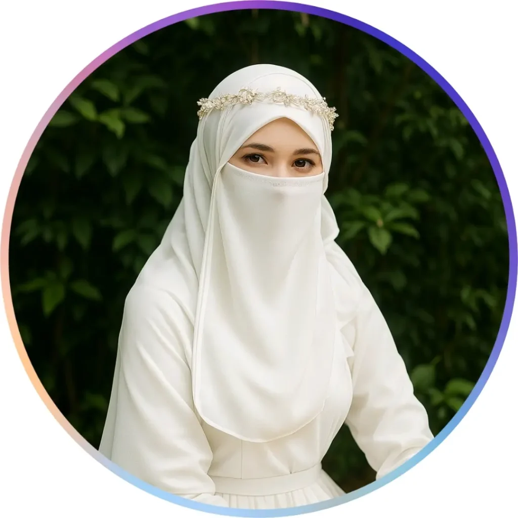সাদা বোরকা পরা প্রোফাইল পিক