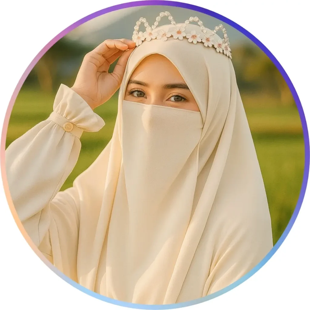 সাদা বোরকা পরা প্রোফাইল পিক