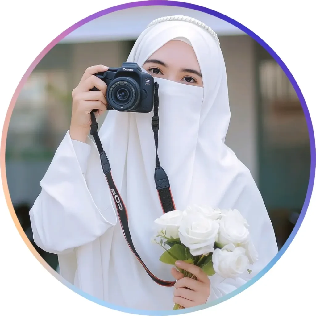 সাদা বোরকা পরা প্রোফাইল পিক