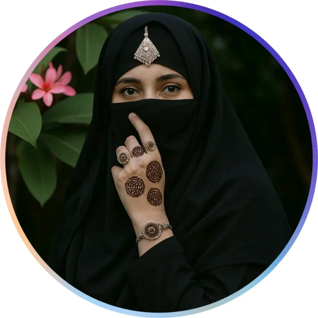 কালো বোরকা পরা প্রোফাইল পিক