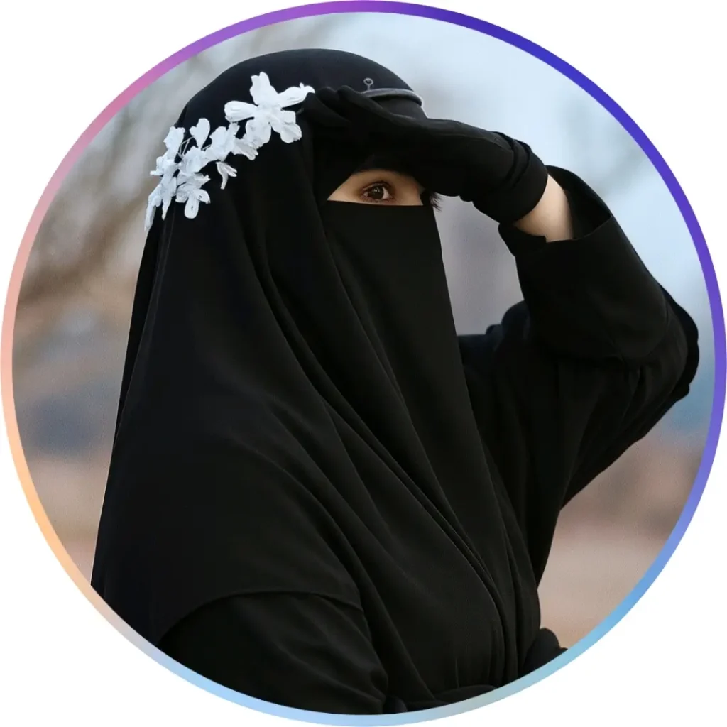 কালো বোরকা পরা প্রোফাইল পিক