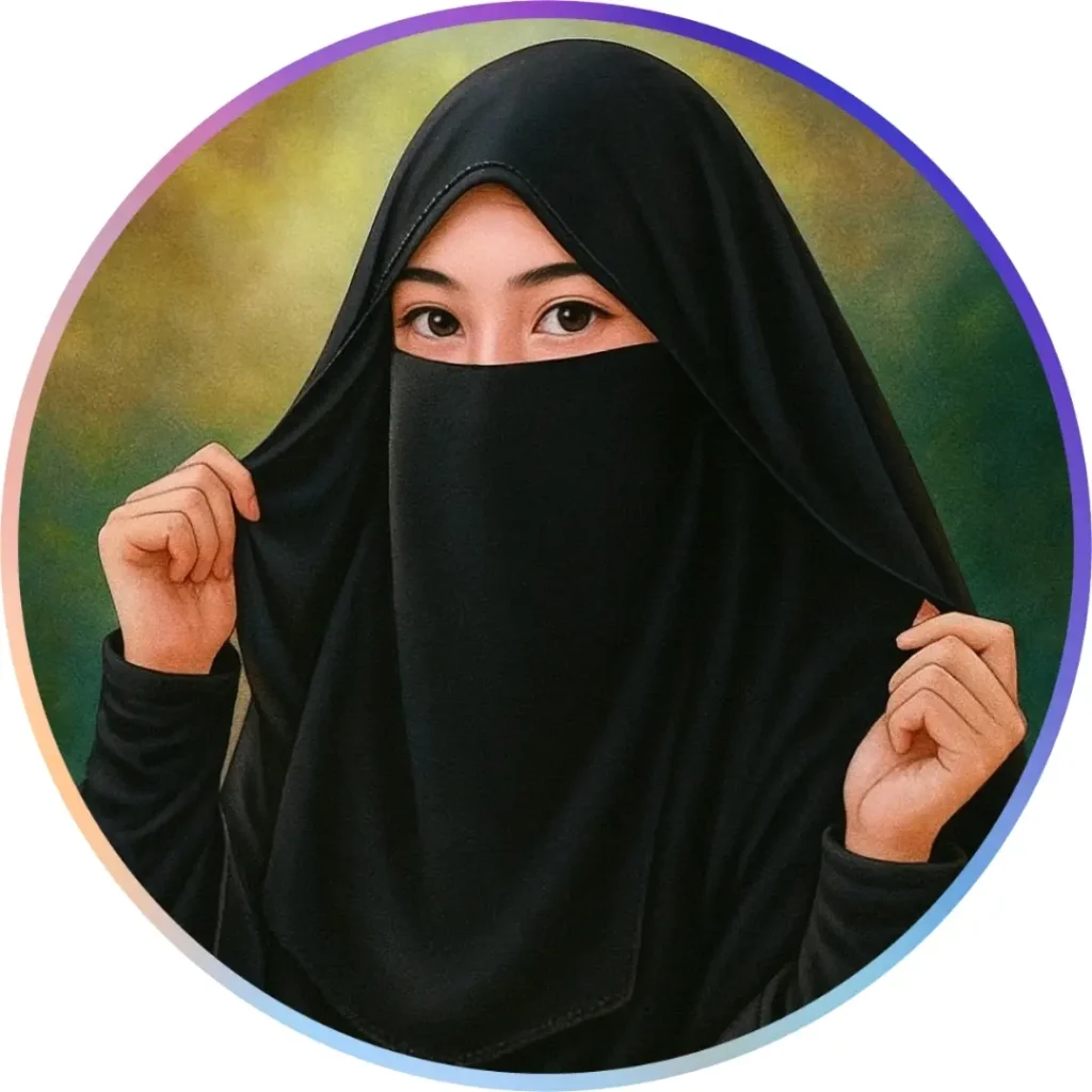 কালো বোরকা পরা প্রোফাইল পিক
