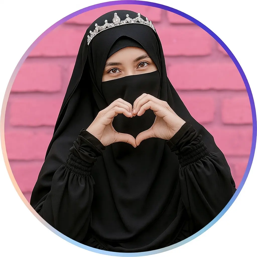 কালো বোরকা পরা প্রোফাইল পিক