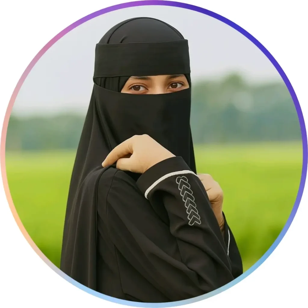 কালো বোরকা পরা প্রোফাইল পিক