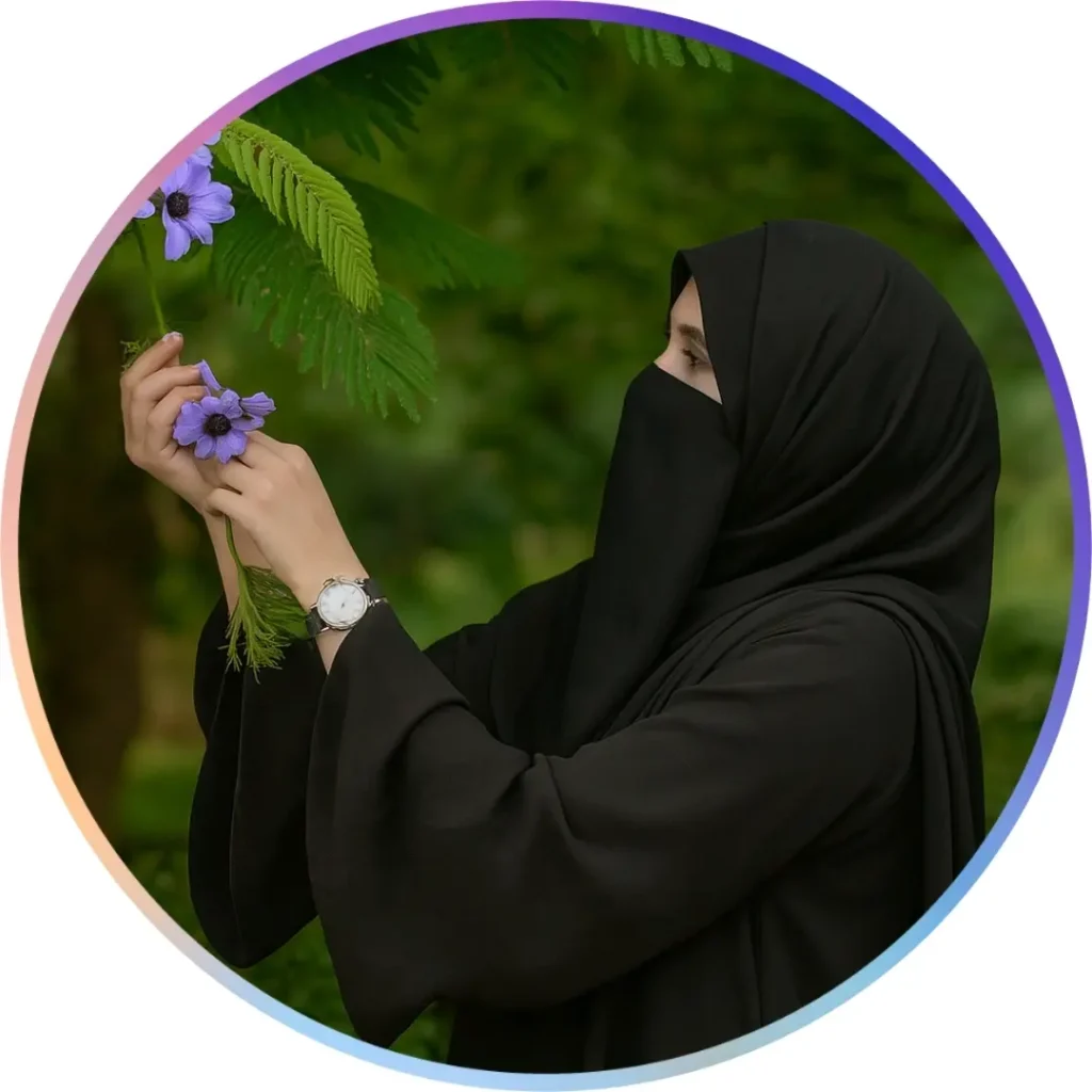 কালো বোরকা পরা প্রোফাইল পিক