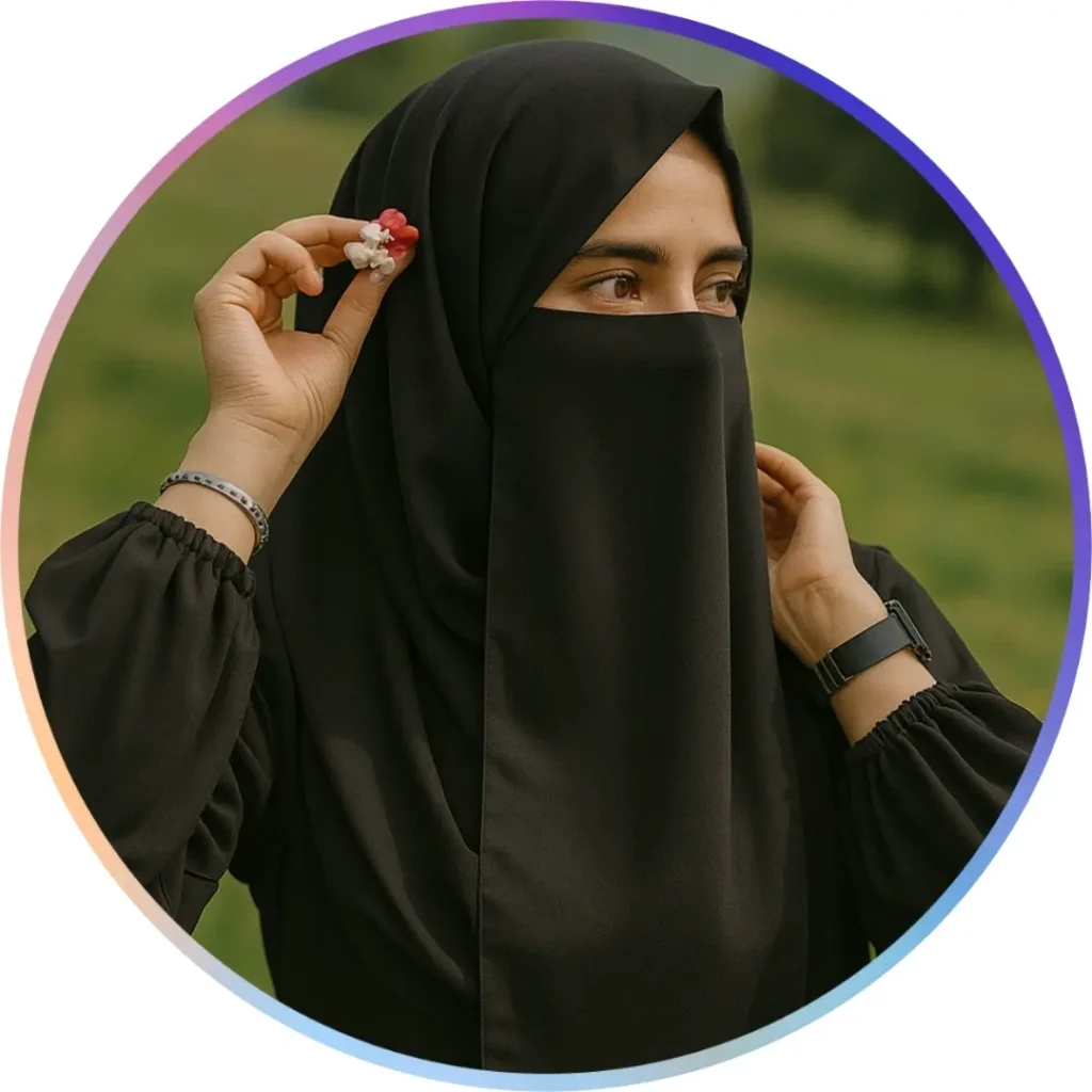 কালো বোরকা পরা প্রোফাইল পিক