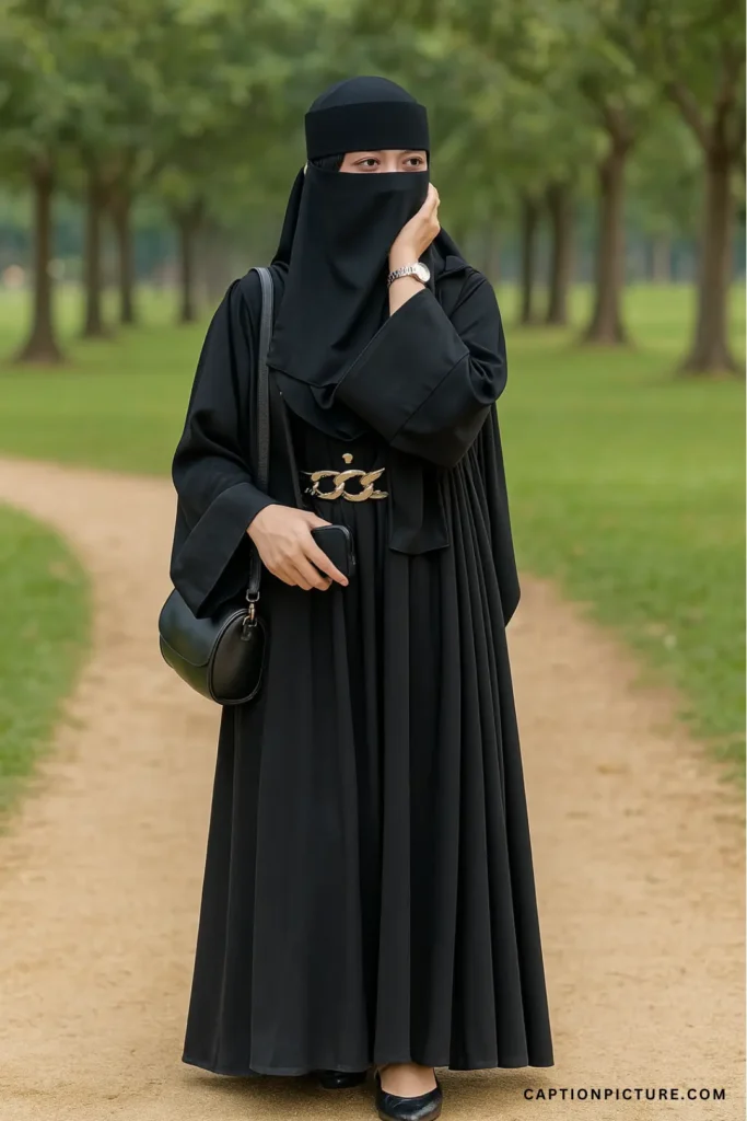 বোরকা পরা মেয়েদের পিক তোলার স্টাইল