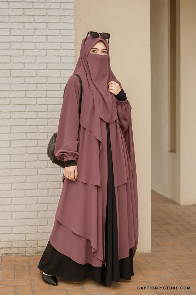 বোরকা পরা মেয়েদের পিক তোলার স্টাইল