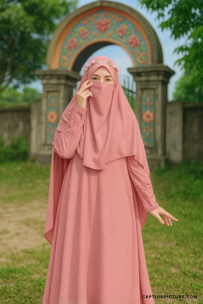 বোরকা পরা মেয়েদের পিক তোলার স্টাইল