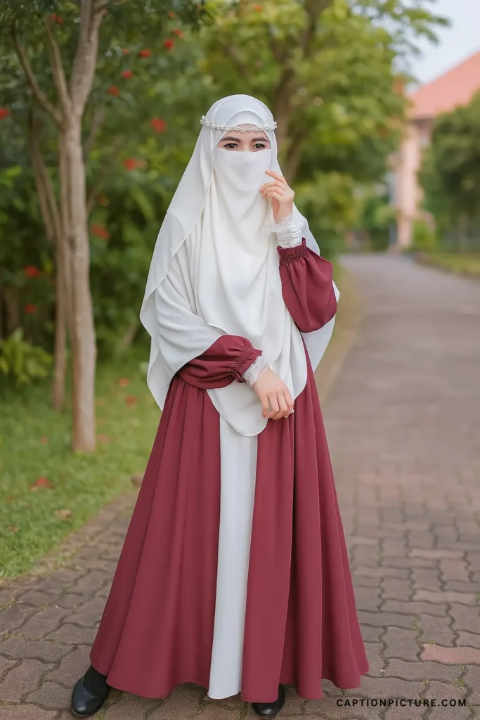 বোরকা পরা মেয়েদের পিক তোলার স্টাইল