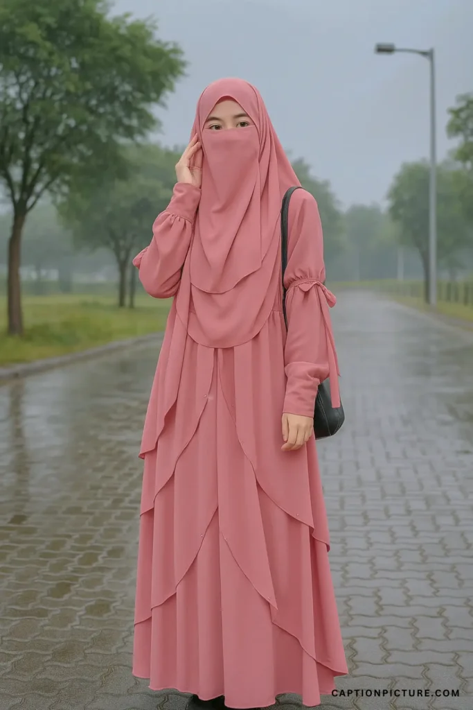 বোরকা পরা মেয়েদের পিক তোলার স্টাইল