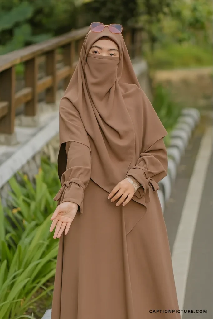 বোরকা পরা মেয়েদের পিক তোলার স্টাইল