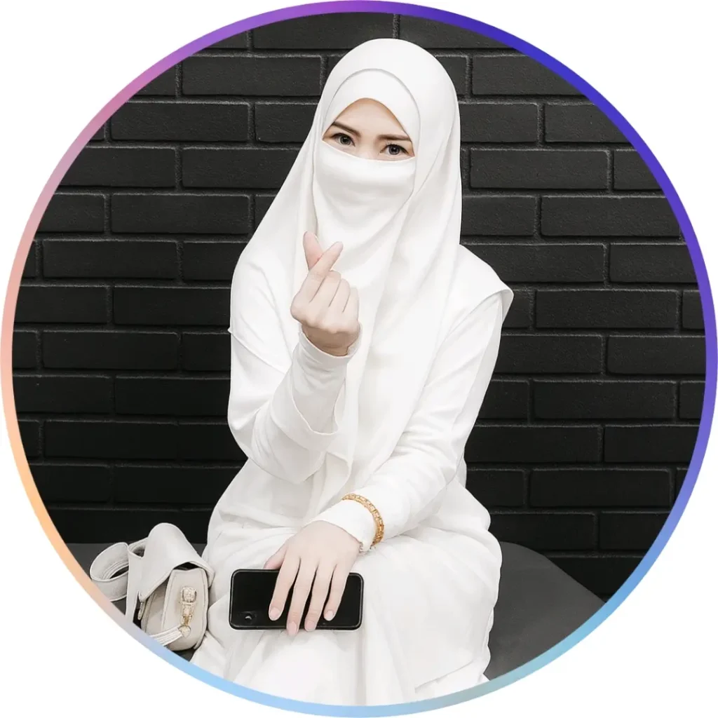 সাদা বোরকা পরা প্রোফাইল পিক