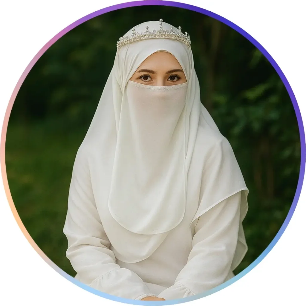 সাদা বোরকা পরা প্রোফাইল পিক