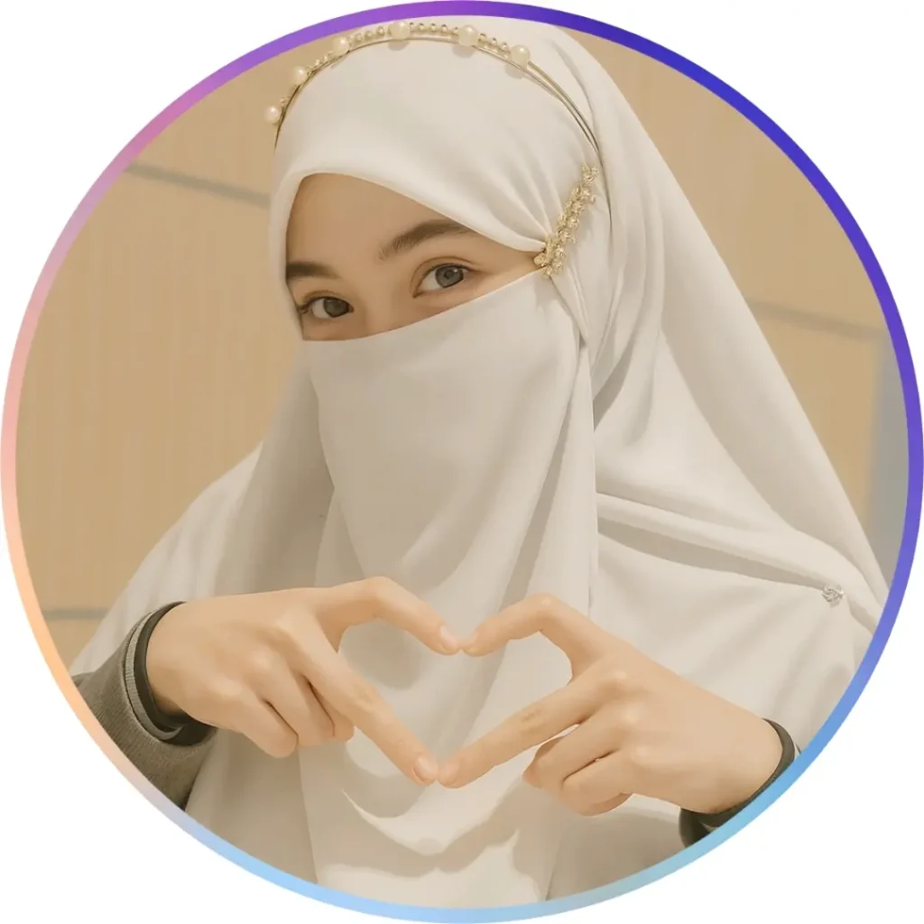 সাদা বোরকা পরা প্রোফাইল পিক