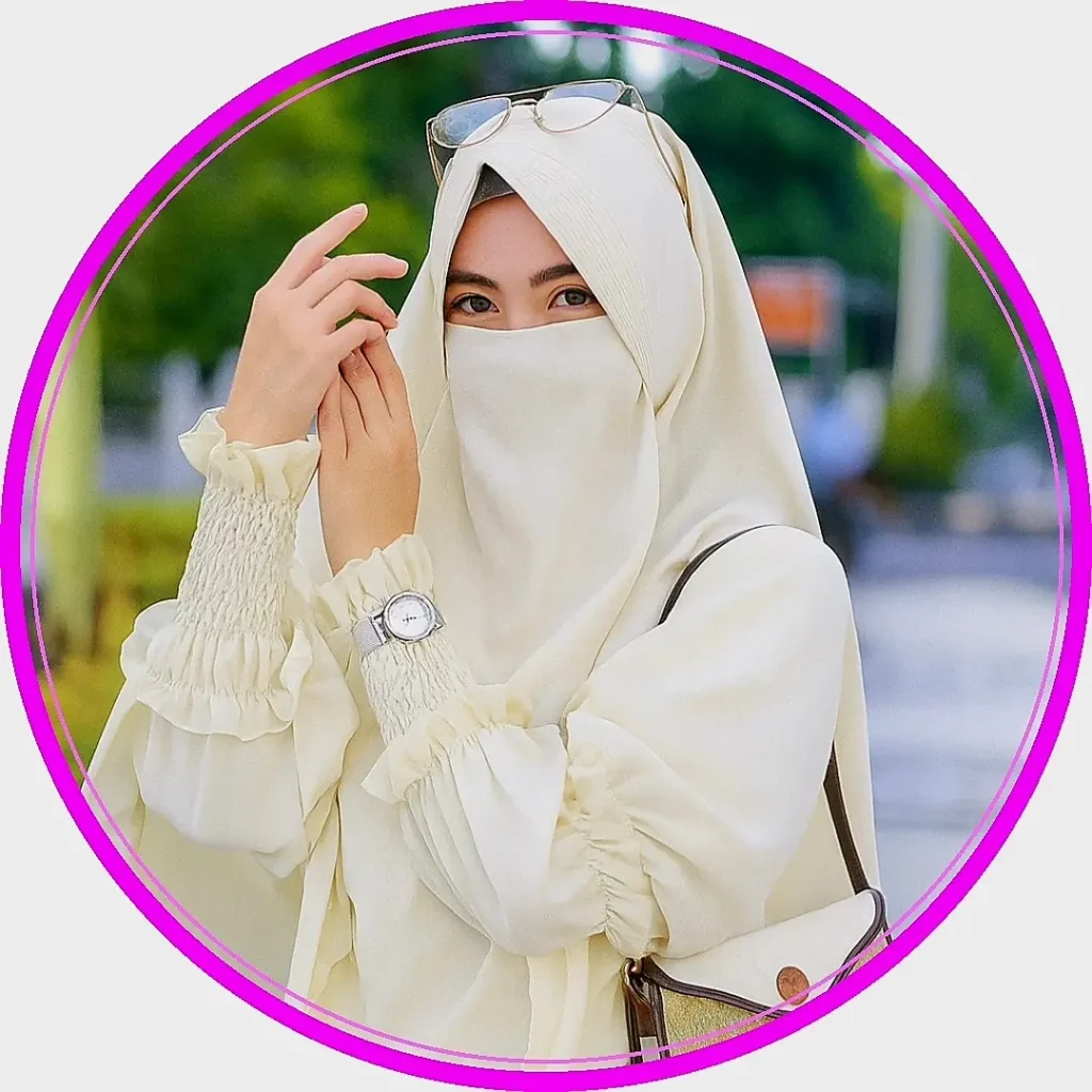 সাদা বোরকা পরা প্রোফাইল পিক