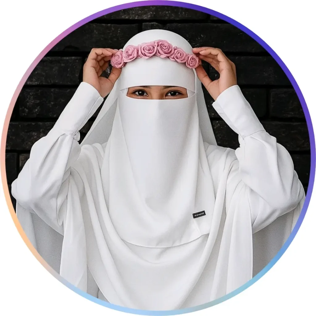 সাদা বোরকা পরা প্রোফাইল পিক