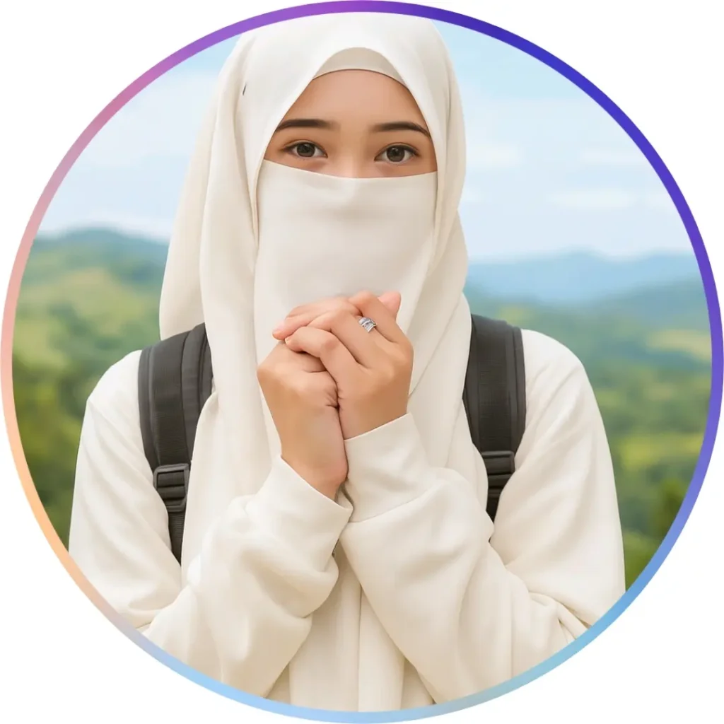 সাদা বোরকা পরা প্রোফাইল পিক