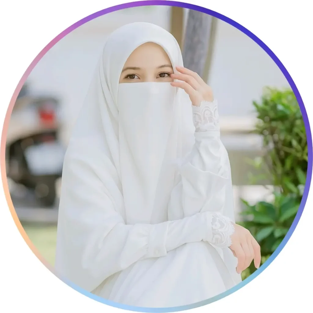 সাদা বোরকা পরা প্রোফাইল পিক