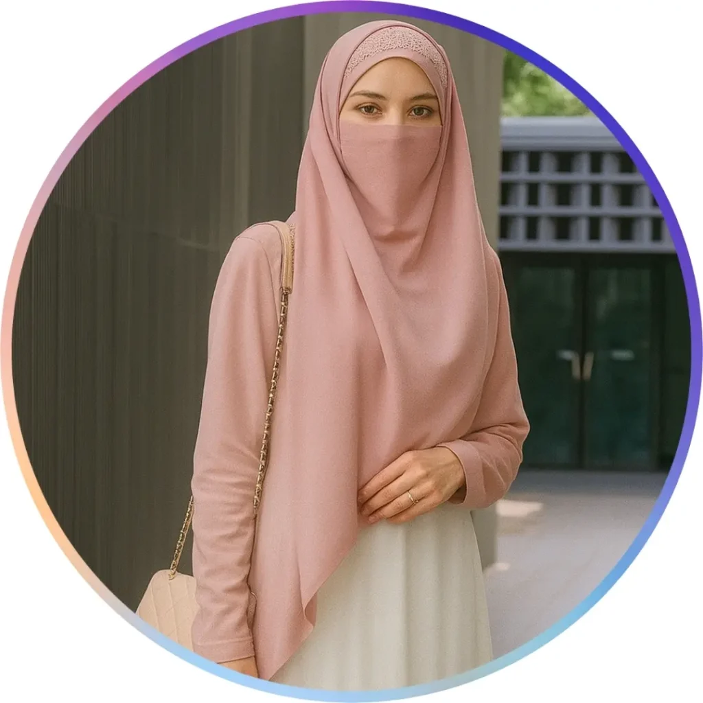 সাদা বোরকা পরা প্রোফাইল পিক