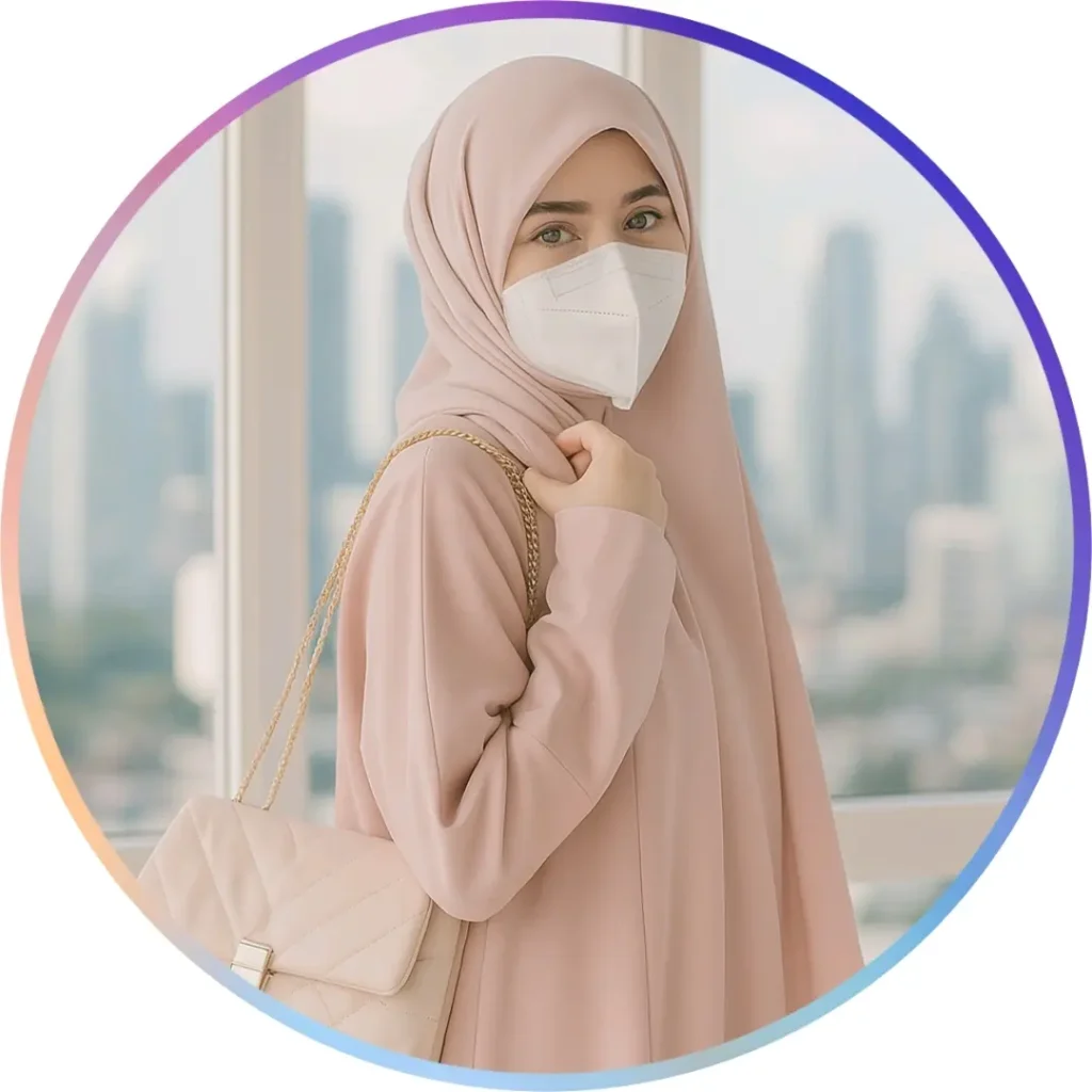 সাদা বোরকা পরা প্রোফাইল পিক