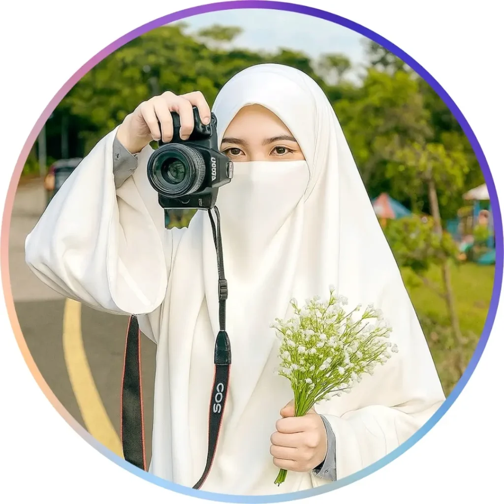 সাদা বোরকা পরা প্রোফাইল পিক