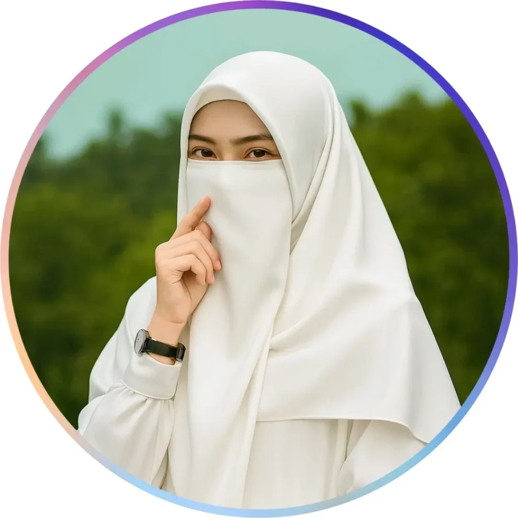 সাদা বোরকা পরা প্রোফাইল পিক